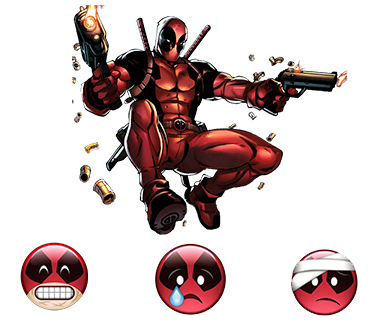 deadpool superhero emoji cool